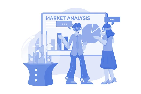 Vr技术的市场分析 图库矢量图片