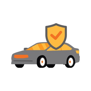 Araba Kalkanı Simgesi Düz Biçimli