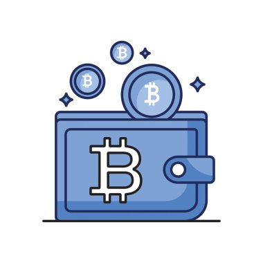 Tek renk olarak Bitcoin Cüzdan Simgesi
