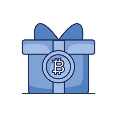 Bitcoin Tek Renkli Simge Biçiminde Simge Hediyeleri