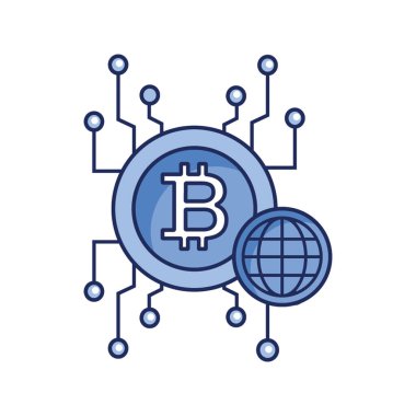 Tek renk biçiminde Bitcoin Ağ Simgesi