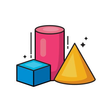3B Şekiller Simge 'yi düz biçiminde biçimlendirir