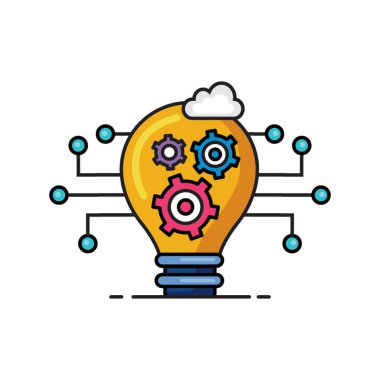 Düz biçimli Fikir Oluşturma Simgesi