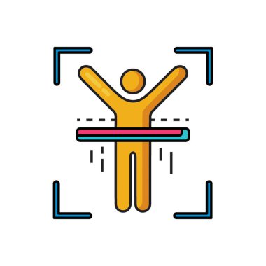 Vücut Taraması Simgesi Düz Biçimli