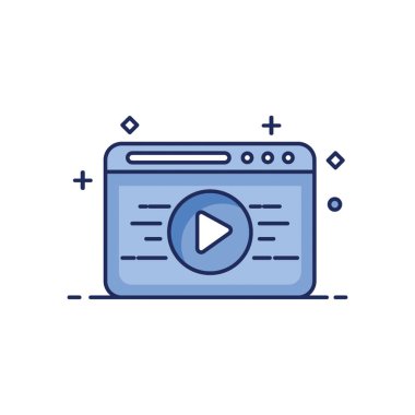 Monokrom biçiminde görüntü hareketi simgesi