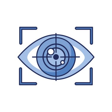 Monokrom biçiminde Göz İzleme Simgesi