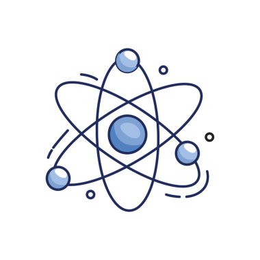 Monokrom biçiminde Atom Simgesi