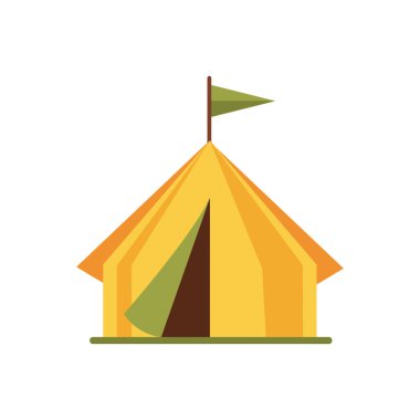 Düz stil simgesinde çadır