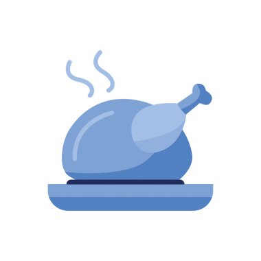 Tek renkli Kızarmış Tavuk Simgesi