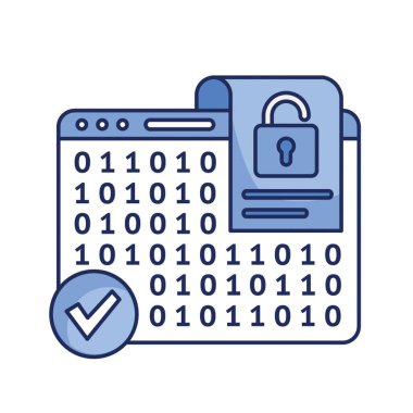 Monokrom biçiminde Engelleme Zinciri Şifreleme Simgesi