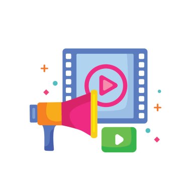 Görüntü tanıtım simgesi düz stil