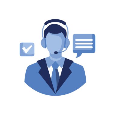 Tek renkli müşteri servisi simgesi