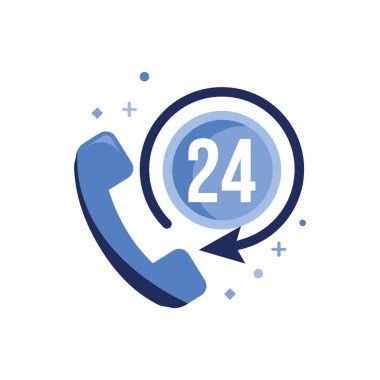 24 Saat Tek Renk Biçimli Simgeyi Destekle