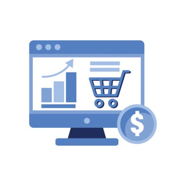 Alışveriş Veri Analizi Simgesi tek renkli biçiminde