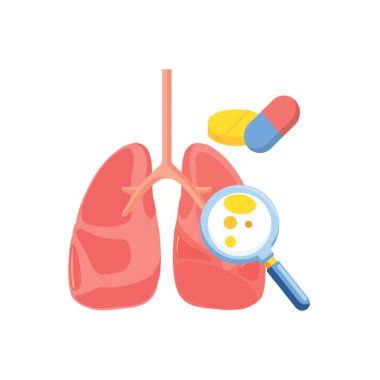 Solunum Bakım Simgesi düz stil