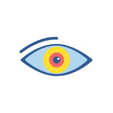 göz simgesini düz tarzı