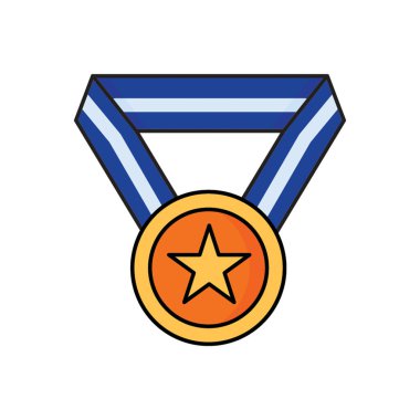 Düz stil simgesinde madalya