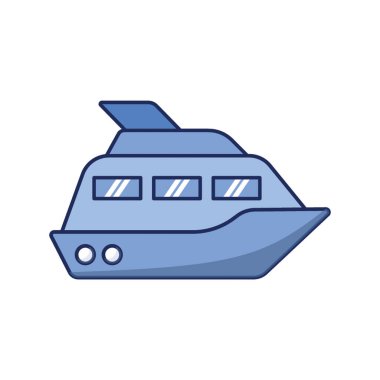 Tekne simgesi tek renkli biçiminde