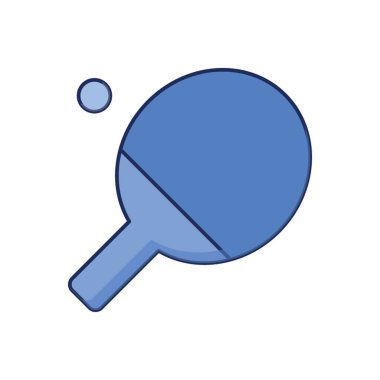 Tek renkli Masa Tenisi Yarasa Simgesi