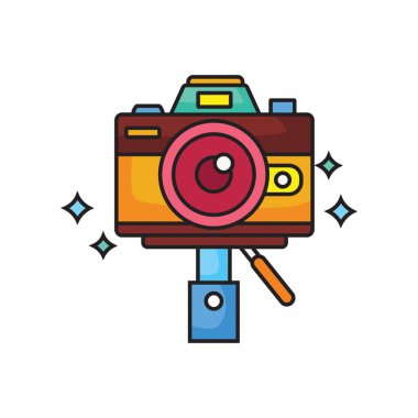 eylem kamera simgesi düz tarzı