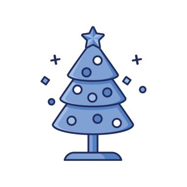 Tek renkli Noel ağacı simgesi