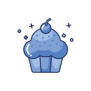 Tek renkli Cup Cake Simgesi