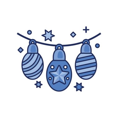 Tek renkli Noel Işığı Simgesi