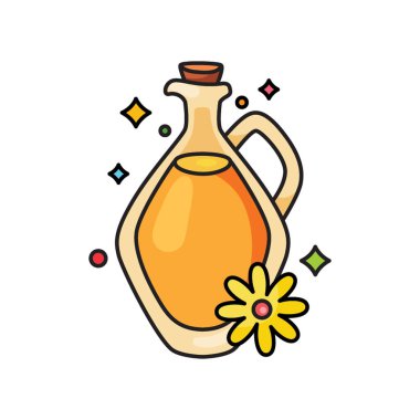 Masaj Yağı Simgesi düz stil