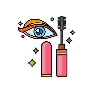 Düz stil Maskara Simgesi