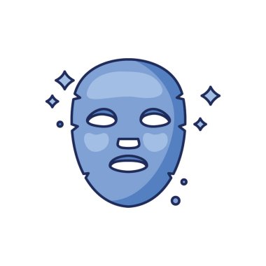 Yüz Maskesi Simgesi tek renkli biçiminde