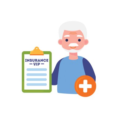 Üst düzey hayat sigortası simgesi düz stil