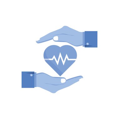 Tek renkli yaşam sigortası simgesi