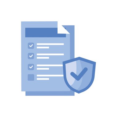 Tek renk biçiminde Belge Sigorta Simgesi