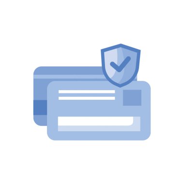 Sigorta Kart Simgesi Tek Renk Biçimi