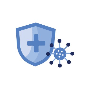 Tek renkli Coronavirus Sigorta Simgesi