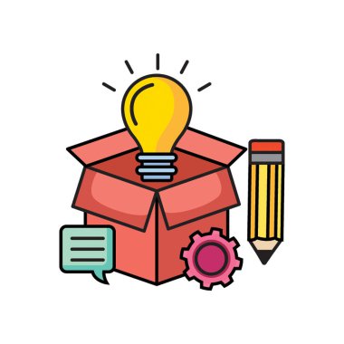 Düz biçimli yaratıcı paket simgesi