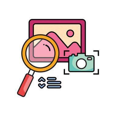 Resim Arama Simgesi düz biçimli