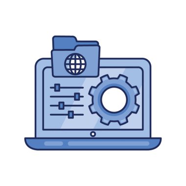 Tek renkli Veri Yapılandırma Simgesi