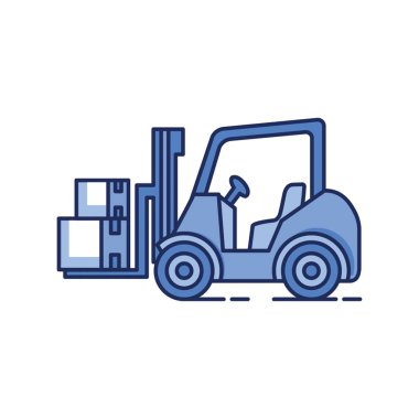 Monokrom biçiminde Forklift Simgesi