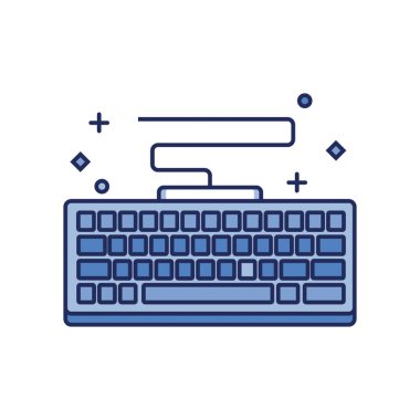 Tek renkli klavye simgesi