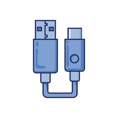 Tek renkli Veri Kablo Simgesi