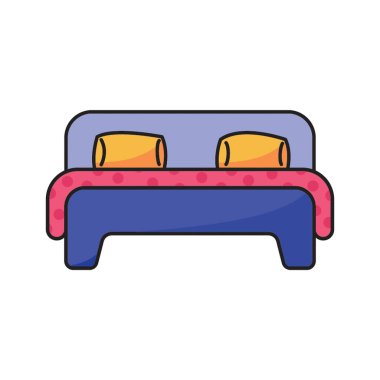 Yatak Simgesi düz stil