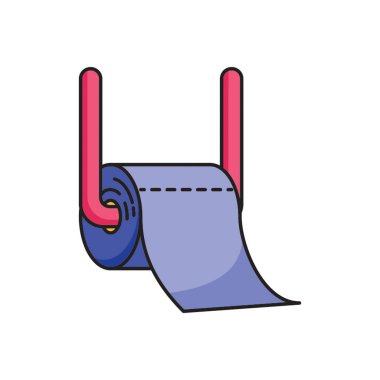 Doku Yuvarlama Simgesi düz stil