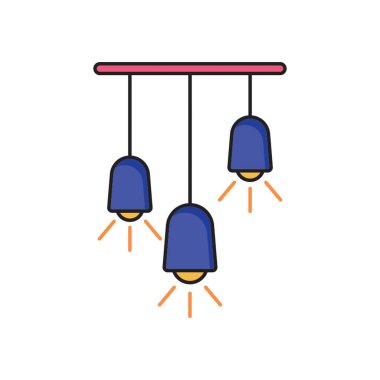 Düz stil Tavan Işığı Simgesi