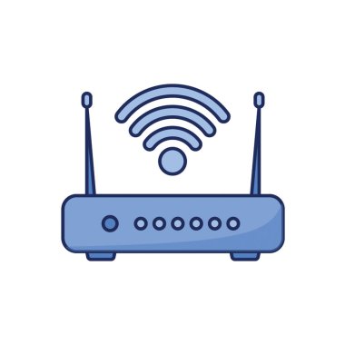Yönlendirici Wifi Simgesi tek renkli biçiminde