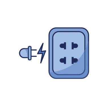 Tek renk biçiminde Soket Simgesi