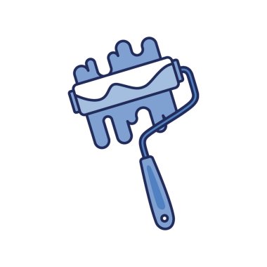 Monokrom biçiminde Boyalı Roller Simgesi