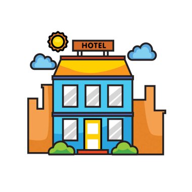 Düz bir otel simgesi