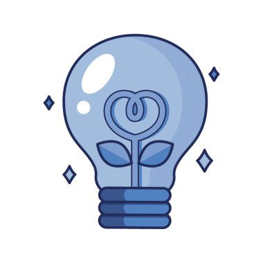 Monokrom biçiminde eko ışık simgesi