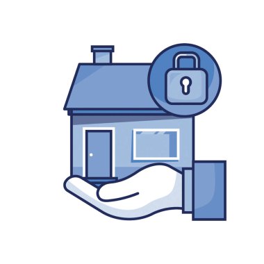 Ev güvenliği simgesi tek renkli biçiminde